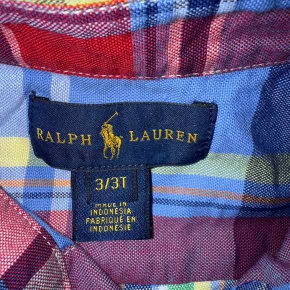 Toddler 3T Multicolor Plaid Shirt - Picture 2 of 3
